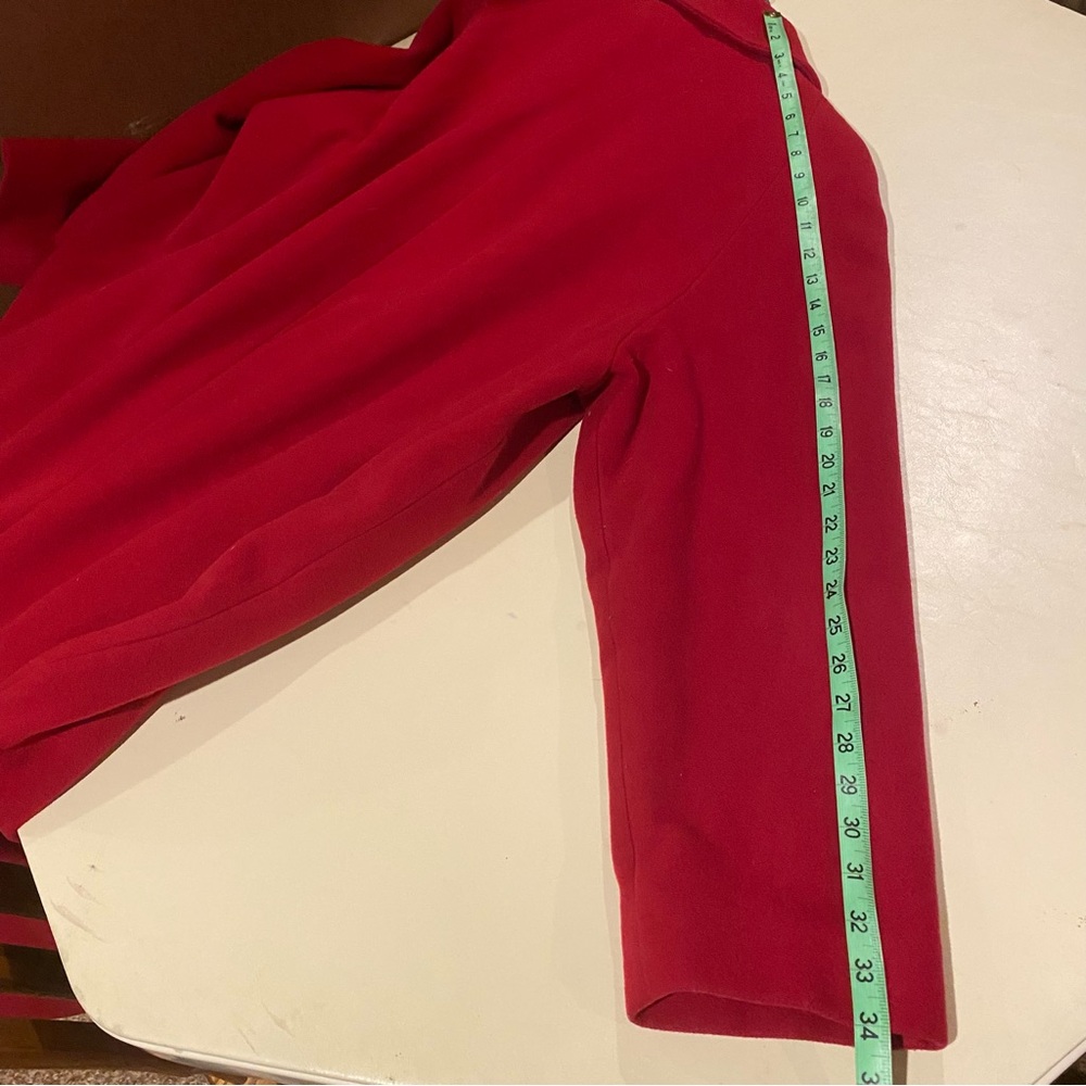 Pendleton Coat Women’s 18 Red Cashmere Blend Overcoat Single Breasted Button Dn. - Picture 10 of 10